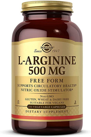 Solgar L- Arginine, 500 mg, 250 Vegetable Capsules