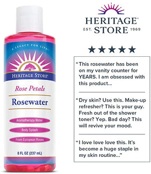 Heritage Products Rosewater Refreshing Facial Splash, 8 fl oz