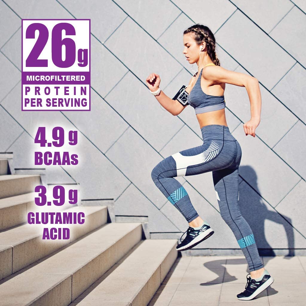 Bluebonnet Nutrition Whey Protein Isolate Powder, Whey From Grass Fed Cows, 26g of Protein, No Sugar Added, Non GMO, Gluten Free, Soy free, kosher Dairy, 2 Lbs, 28 Servings, Mixed Berry Flavor