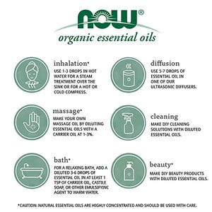 NOW Foods Organic Essential Oils Tea Tree, 1 fl oz