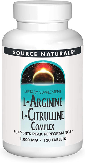 Source Naturals L-Arginine L-Citrulline Complex, 120 Tablets, 1000 mg