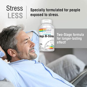 Solaray Mega Vitamin B-Stress, 240 VegCaps