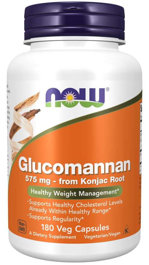NOW Foods Glucomannan, 575 mg, 180 Capsules