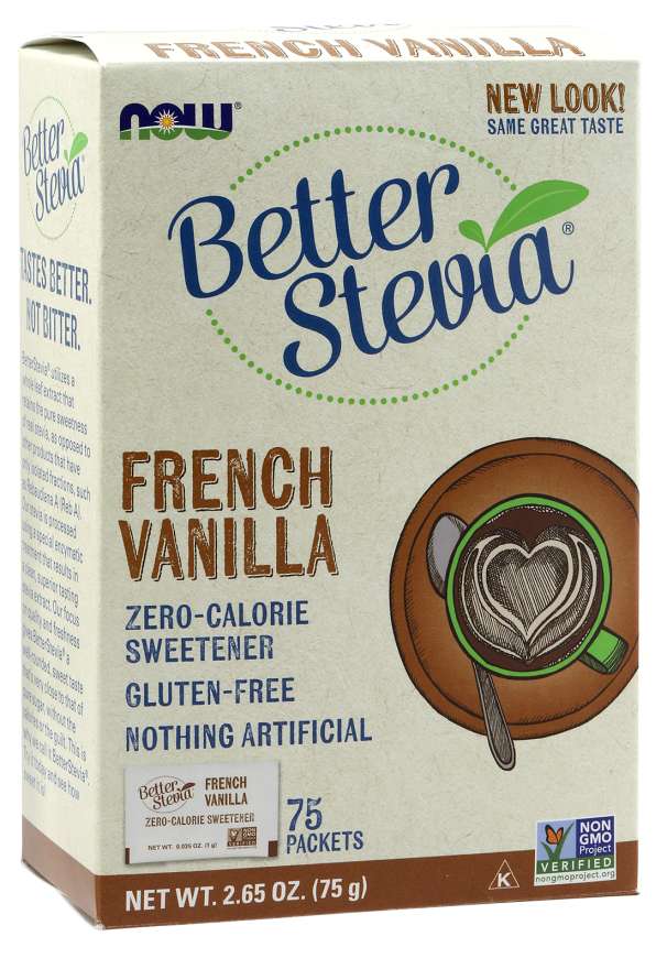 NOW - BetterStevia® French Vanilla packets | 75 puts