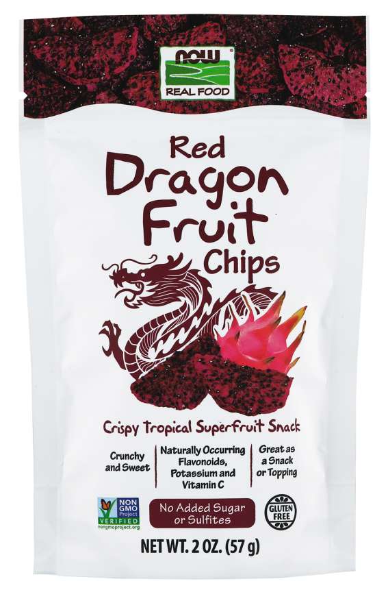NOW Real Food® Red Dragon Fruit Chips, 2 oz