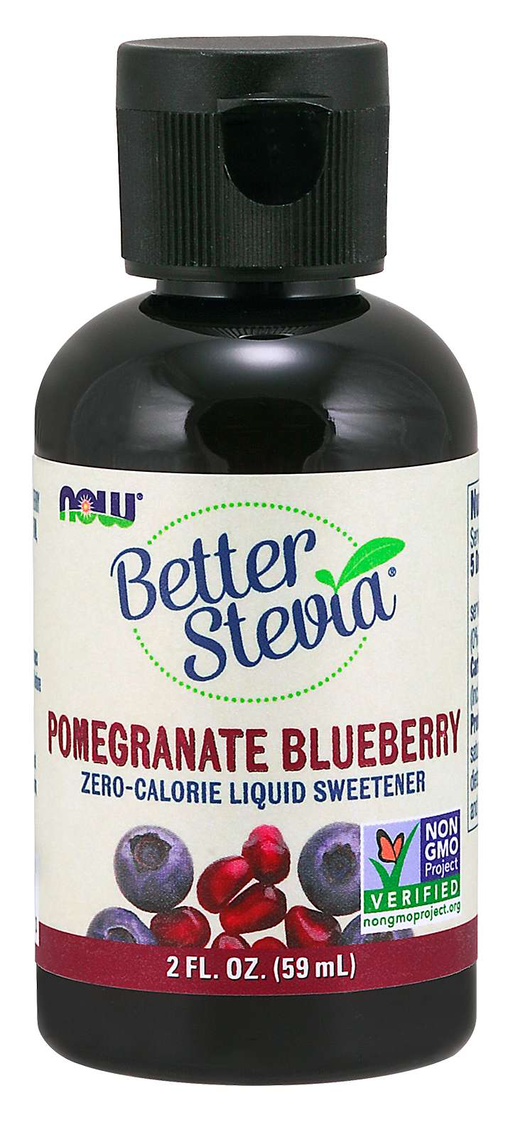 NOW Foods BetterStevia ® Liquid Sweetener Pomegranate Blueberry, 2 fl oz