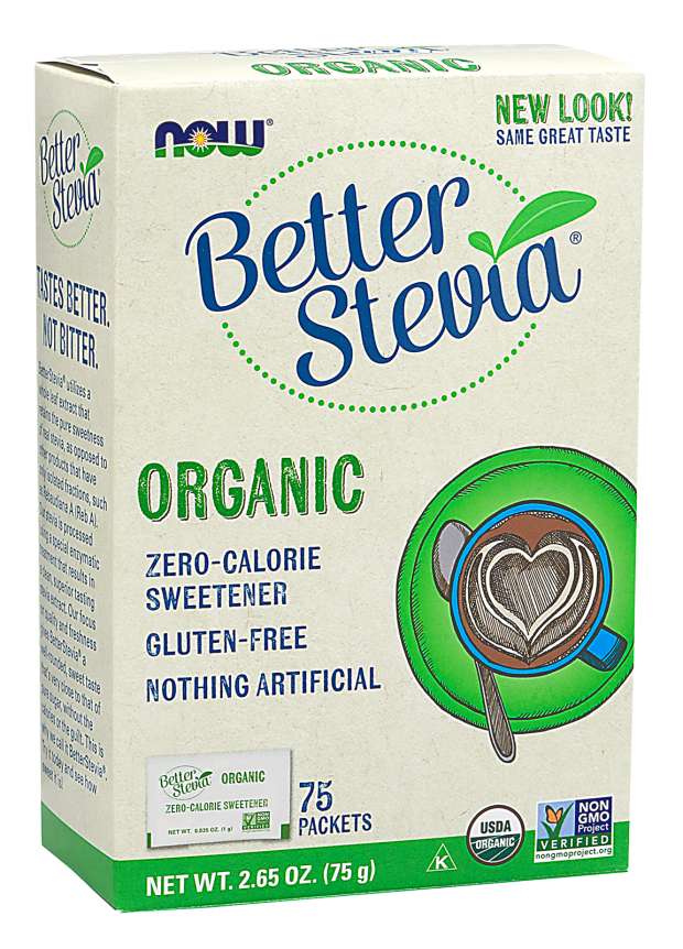 NOW - BetterStevia® Packets, Organic Zero-Calorie - 75 pets