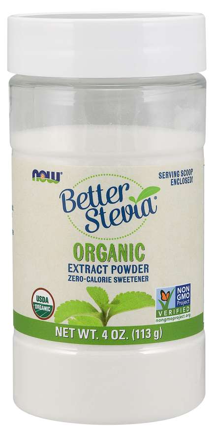 NOW BetterStevia™ Organic Zero Calorie Powdered Sweetener, 4 oz