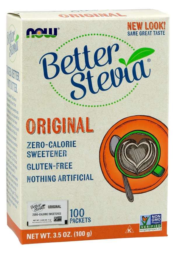 NOW Foods BetterStevia™ Zero Calorie Sweetener Original, 100 Packets