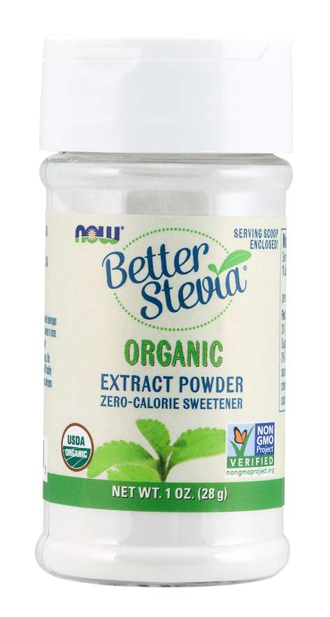 NOW Foods BetterStevia® Organic Zero Calorie Powdered Sweetener, 1 oz