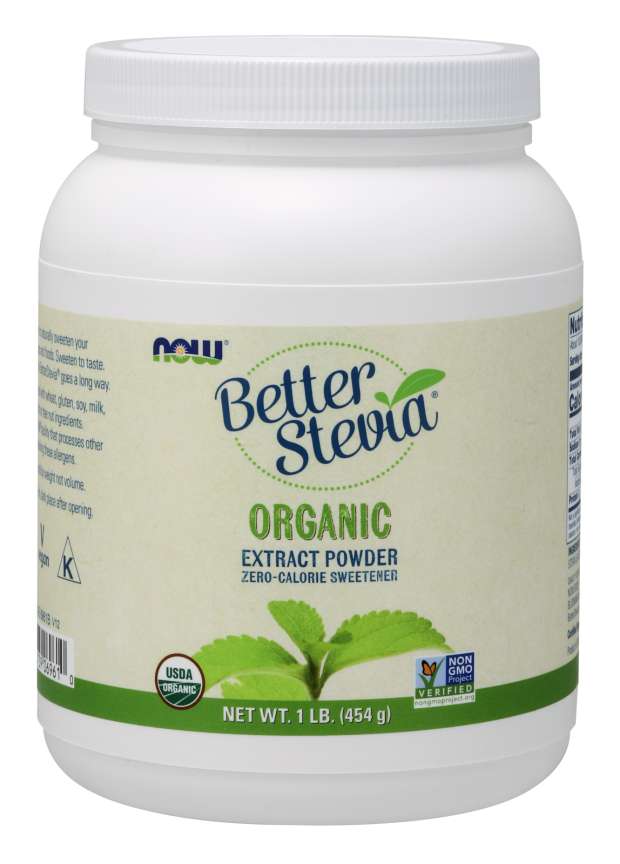 NOW Foods BetterStevia Organic Extract Powder, 1 lb