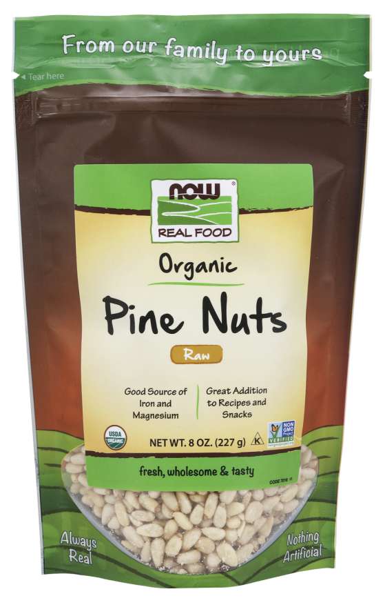 NOW Real Food Organic Pine Nuts, 8 oz