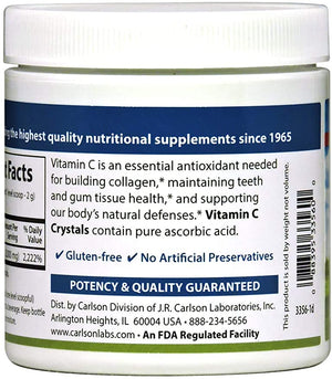Carlson - Non-GMO Vitamin C Crystals, 2000 mg, Vitamin C Powder, Immune Support, Antioxidant, 6 oz (170 g)