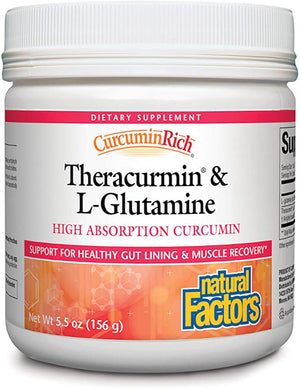 CurcuminRich Theracurmin & L-Glutamine by Natural Factors, Post-Workout Curcumin Powder