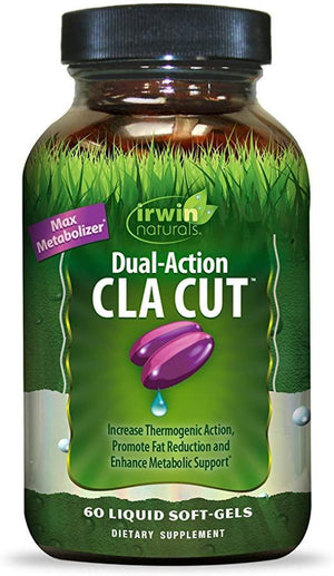 Irwin Naturals Dual-Action CLA Cut Natural Weight Management + Exercise Enhancement - 60 Liquid Softgels - Discount Nutrition Store