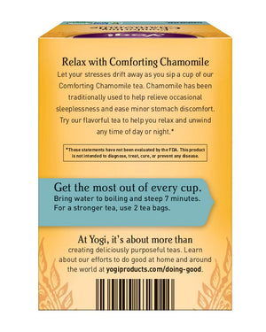 Yogi Organic Herbal Tea Caffeine Free Comforting Chamomile, 16 Tea Bags