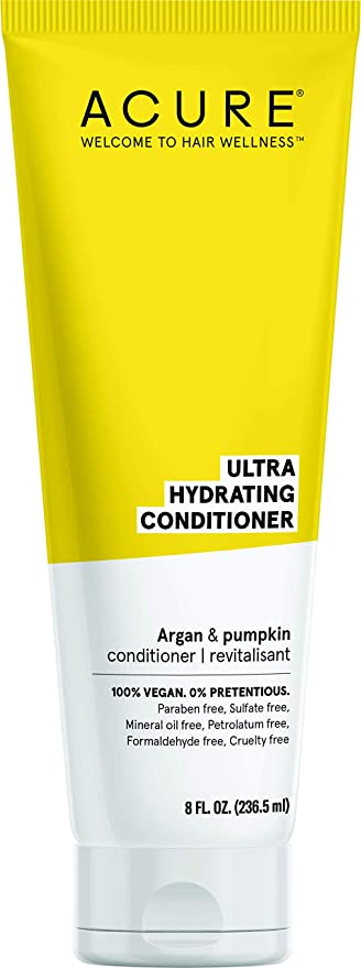 ACURE Ultra Hydrating Conditioner | 100% Vegan | Performance Driven Hair Care | Argan &amp; Pumpkin - Ultra Hydrating Moisture &amp; Omega Fatty Acids | 12 Fl oz