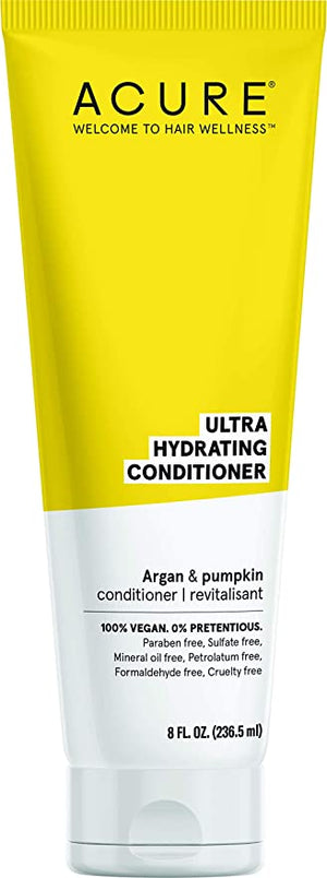 ACURE Ultra Hydrating Conditioner | 100% Vegan | Performance Driven Hair Care | Argan & Pumpkin - Ultra Hydrating Moisture & Omega Fatty Acids | 12 Fl oz