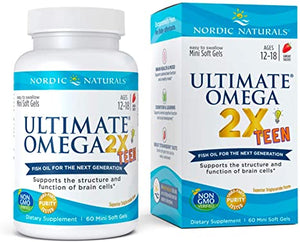 Nordic Naturals Ultimate Omega® 2X Teen Strawberry, 60 Mini Softgels