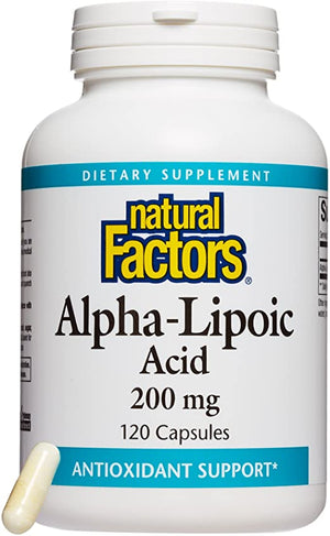 Natural Factors Alpha-Lipoic Acid, 200 mg, 120 Capsules