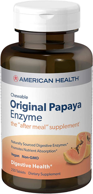American Health Original Papaya Enzyme, 250 Tablets