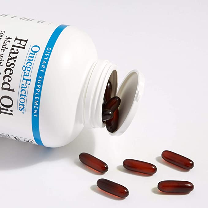 Natural Factors OmegaFactors™ Flaxseed Oil, 1000 mg, 360 Softgels