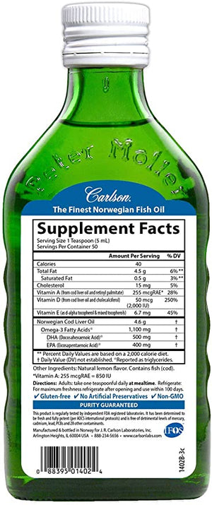 Carlson Super D Omega-3™ Lemon, 8.4 fl oz