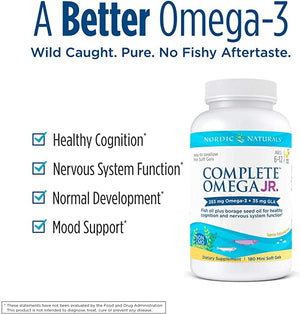 Nordic Naturals Complete Omega™ Junior Lemon, 500 mg, 180 Softgels