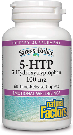 Natural Factors Stress-Relax® 5-HTP, 100 mg, 60 Enteric Coated Caplets