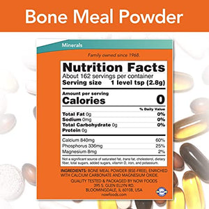 NOW Bone Meal Powder, 1 lb