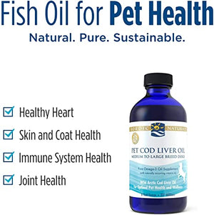 Nordic Naturals Pet Cod Liver Oil Medium to Large Breed Dogs, 8 fl oz