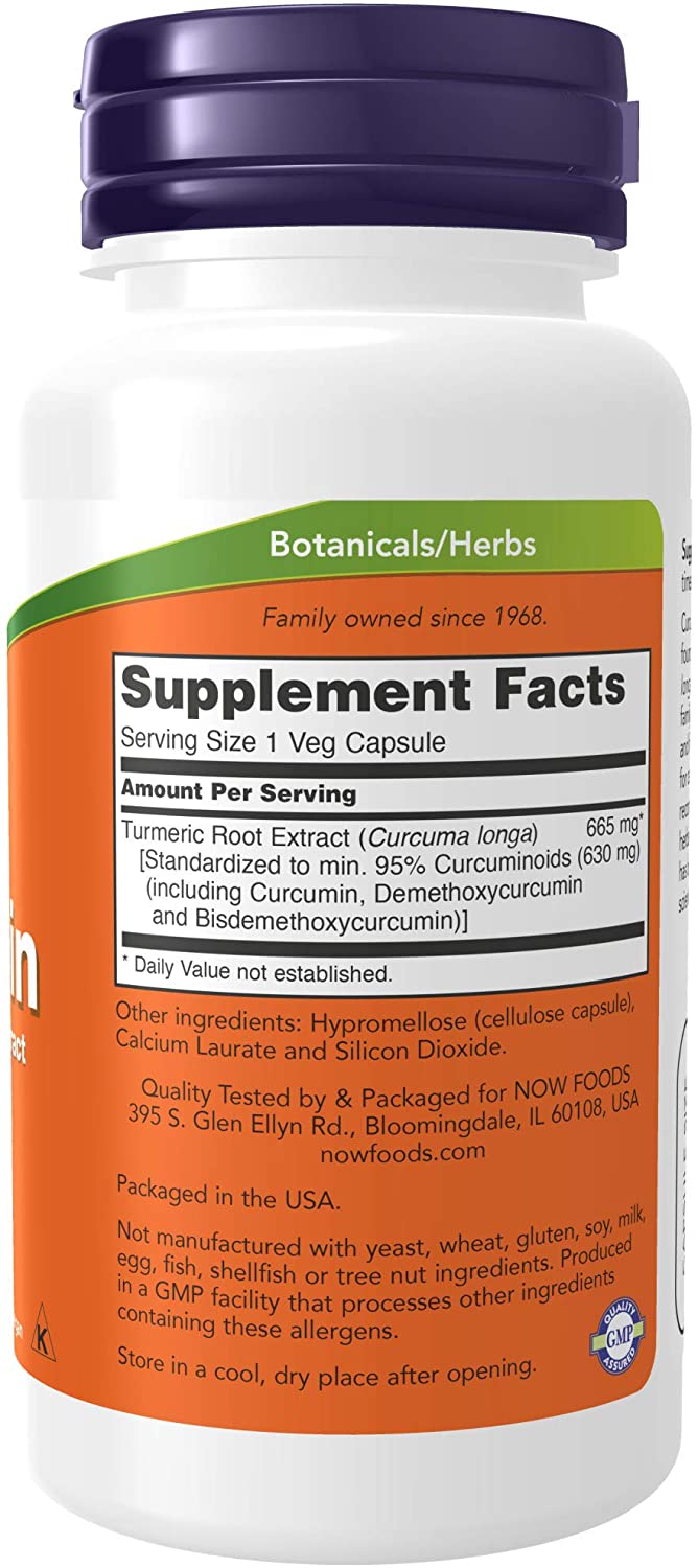 NOW Turmeric Curcumin Veg Capsules