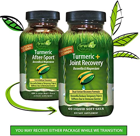 Irwin Naturals Turmeric + Joint Recovery, 60 Liquid Softgels