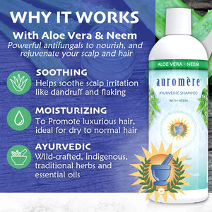 Auromere Ayurvedic Shampoo Aloe Vera Neem, 16 fl oz