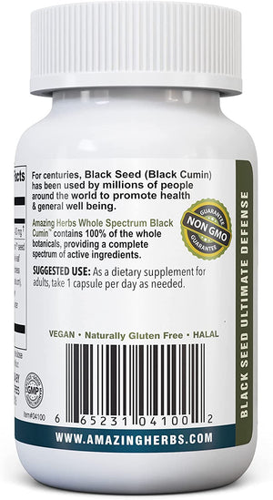 Amazing Herbs Black Seed™ Ultimate Defense Formula, 100 Vegetarian Capsules
