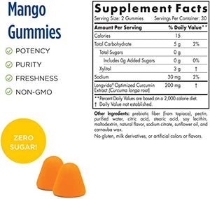 Nordic Naturals Curcumin Gummies Mango, 200 mg, 60 Gummies