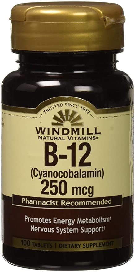 Windmill Vitamin B-12 TABS 250 MCG 100 Tablets