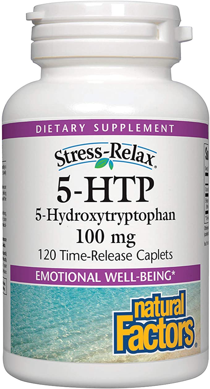 Natural Factors Stress-Relax® 5-HTP, 100 mg, 120 Enteric Coated Caplets