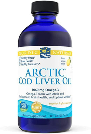 Nordic Naturals - Arctic CLO, Heart and Brain Health, and Optimal Wellness, Lemon, 8 Fl Oz - Discount Nutrition Store