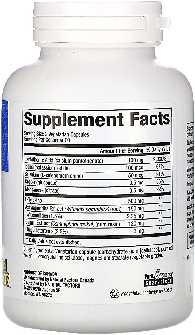 Natural Factors WomenSense ThyroSense®, 120 Vegetarian Capsules