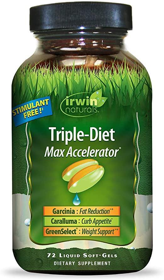 Irwin Naturals Triple-Diet Max Accelerator - Stimulant Free Healthy Weight Management Supplement - 72 Liquid Softgels - Discount Nutrition Store