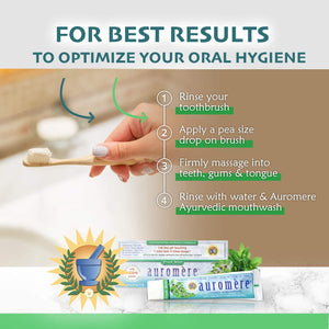 Auromere Ayurvedic Herbal Toothpaste Fresh Mint, 4 oz