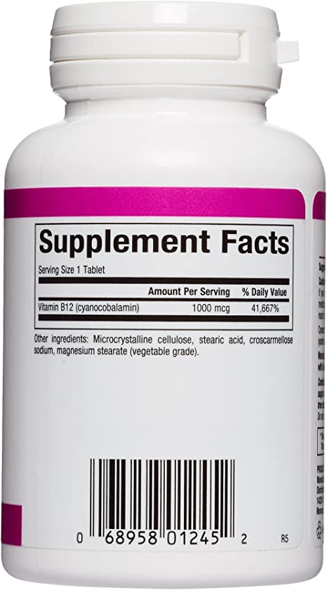 Natural Factors B12, 1000 mcg, 60 Tablets