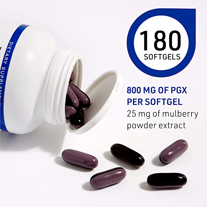 Natural Factors WellBetX® PGX® with Mulberry™, 180 Softgels
