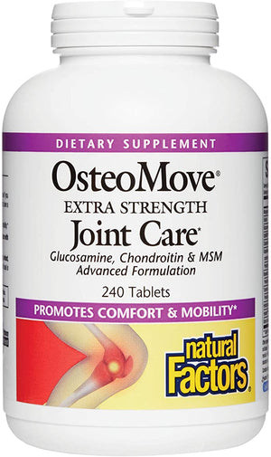 Natural Factors, OsteoMove Joint Care, Extra Strength Support for Joint and Bone Health, Non-GMO, 240 tablets (120 servings)