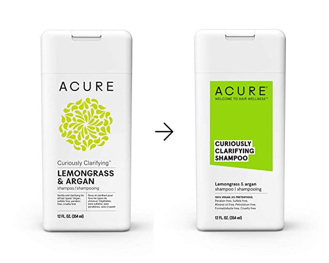 ACURE Curiously Clarifying Shampoo With Lemongrass &amp; Argan, 12 Oz