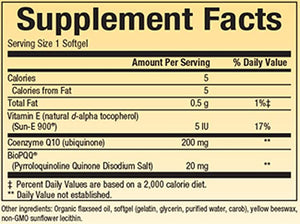 Natural Factors, PQQ-10, Supports Energy and Healthy Aging, Dietary Supplement, 60 softgels (60 Servings)
