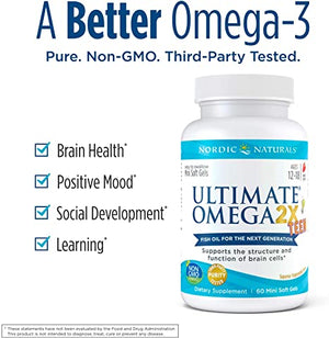 Nordic Naturals Ultimate Omega® 2X Teen Strawberry, 60 Mini Softgels