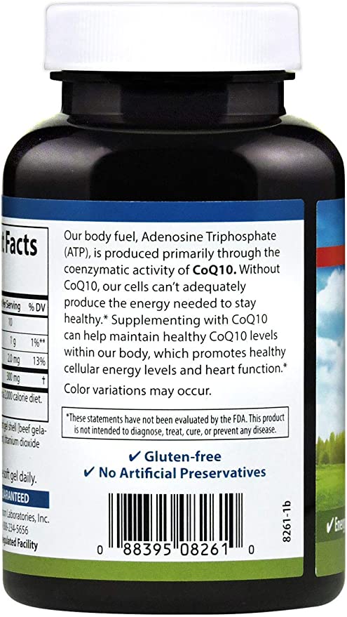 Carlson - Co-Q10, Co-Enzyme Q10, 300 mg, Energy Production & Heart Function, 90 Softgels