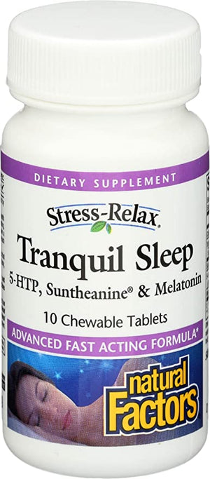 Natural Factors, Stress Relax Tranquil Sleep Chewable, 10 Tablets
